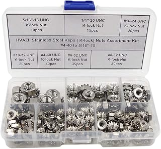Stainless Steel Keps (K-Lock) Nuts Assortment Kit;#4-40 to 5/16"-18
