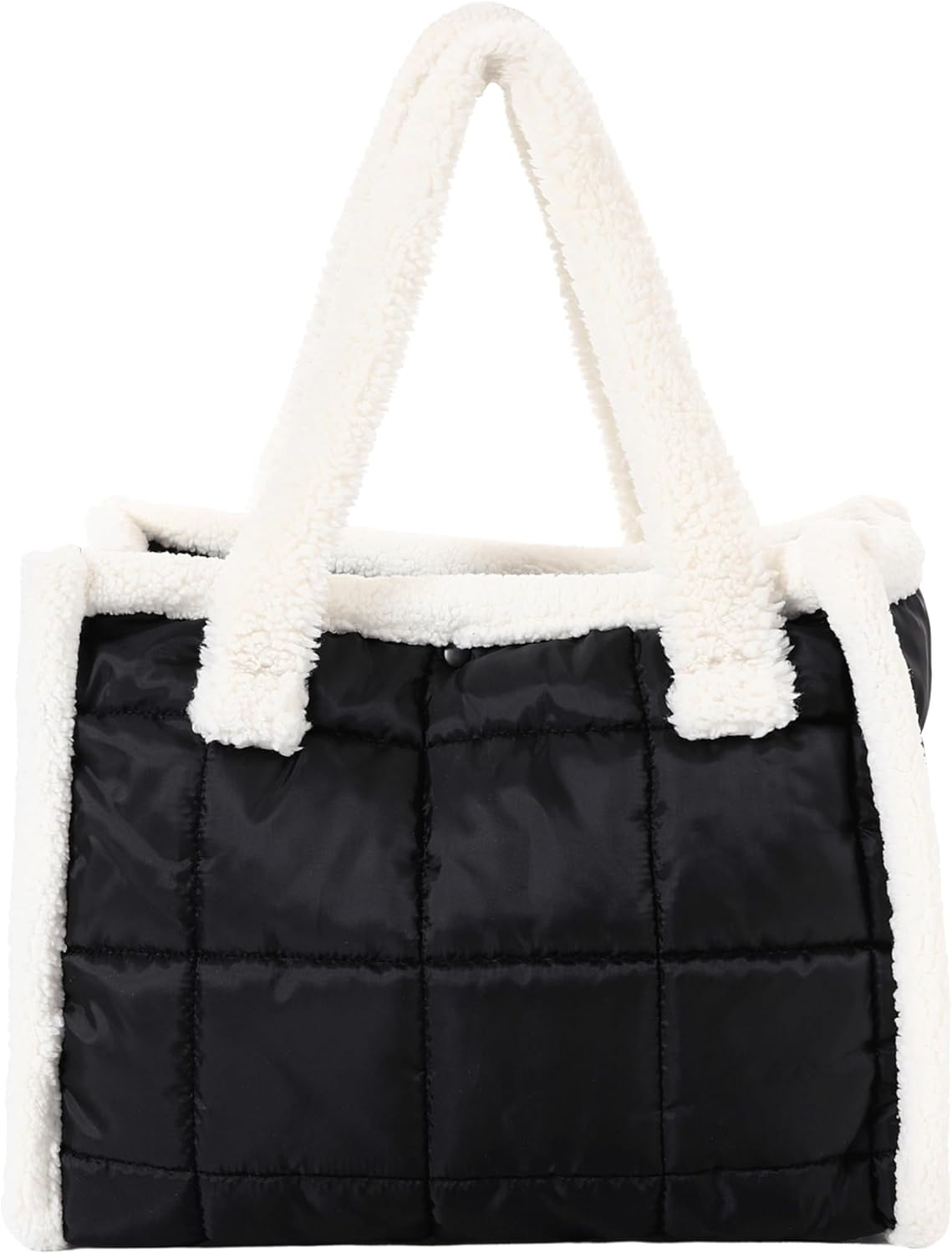 Large Puffer Tote Bag for Women - Quilted Carryall Bag - Soft Puffy Crossbody Hobo Handbags