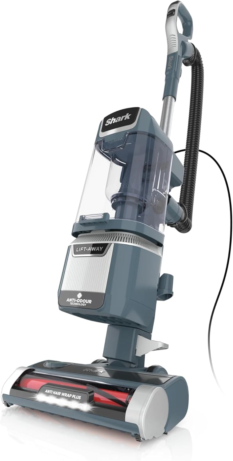 Shark Anti Hair Wrap Plus Upright Corded Pet Vacuum, 2.5L, Powered Lift-Away, Anti-Allergen Seal, Hard Floor & Carpet Mode, 750W, 8m Cord, Multi-Surface & Pet Hair Tools, Smoky Grey, NZ780UKT