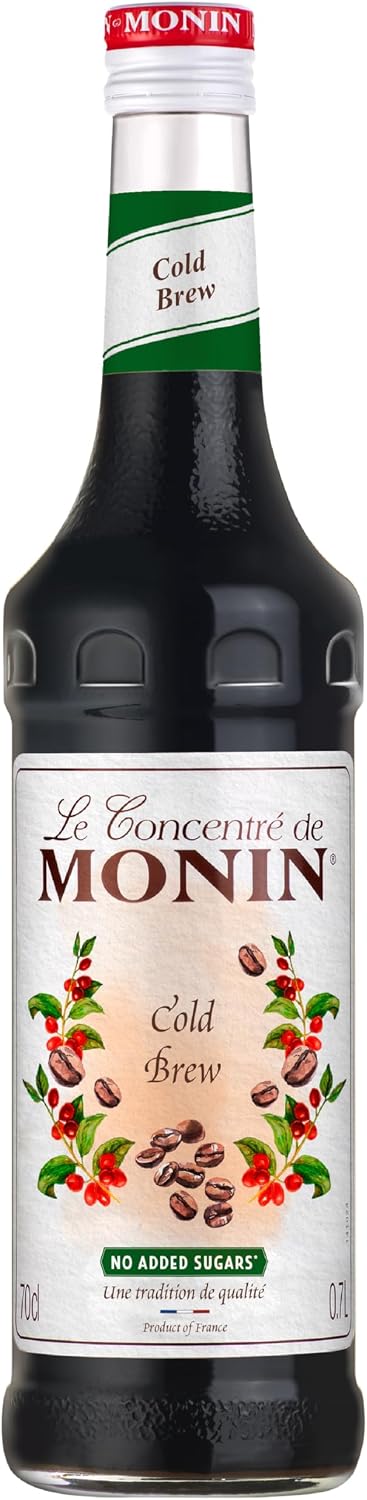 MONIN Premium Cold Brew Concentrate 700ml for Iced Coffees, Cocktails and Frappes. Vegan-Friendly, Allergen-Free, 100% Natural Flavours and Colourings