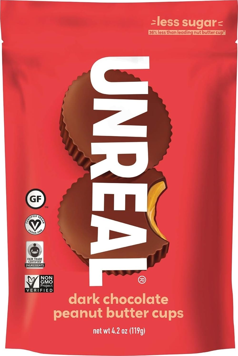Unreal Dark Chocolate Peanut Butter Cups, 4.2 oz