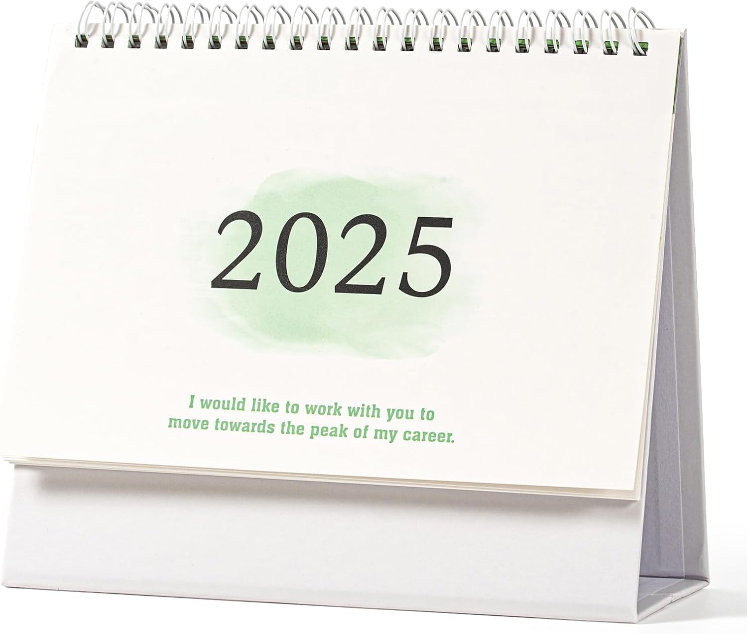 Desk Calendar 2025 UK, Desk Calendar 2025, Monthly Desktop Calendar from July 2024 to December 2025, 7.48x6.3 Inch Academic Year Standing Flip Calendar for School Office Home (Gradient Green)