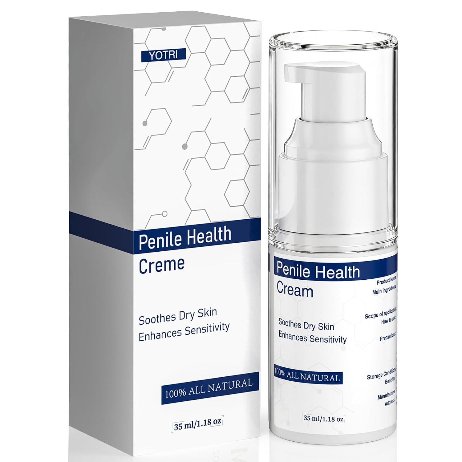 Premium Penile Health Creme for Men，Natural Moisturizer，Protect & Restore Skin | Reduces Tightness，Premium Penile Cream for Dry and Sensitive Skin