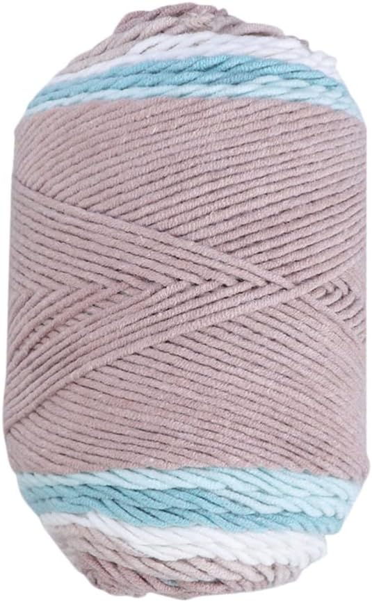 MAGICLULU 1roll Rainbow Knitting Woolen Yarn Thick Crochet Yarn in Clear No for Scarves Hats Blankets Anti-Pilling Soft Cotton-Acrylic Blend for Handcraft Projects