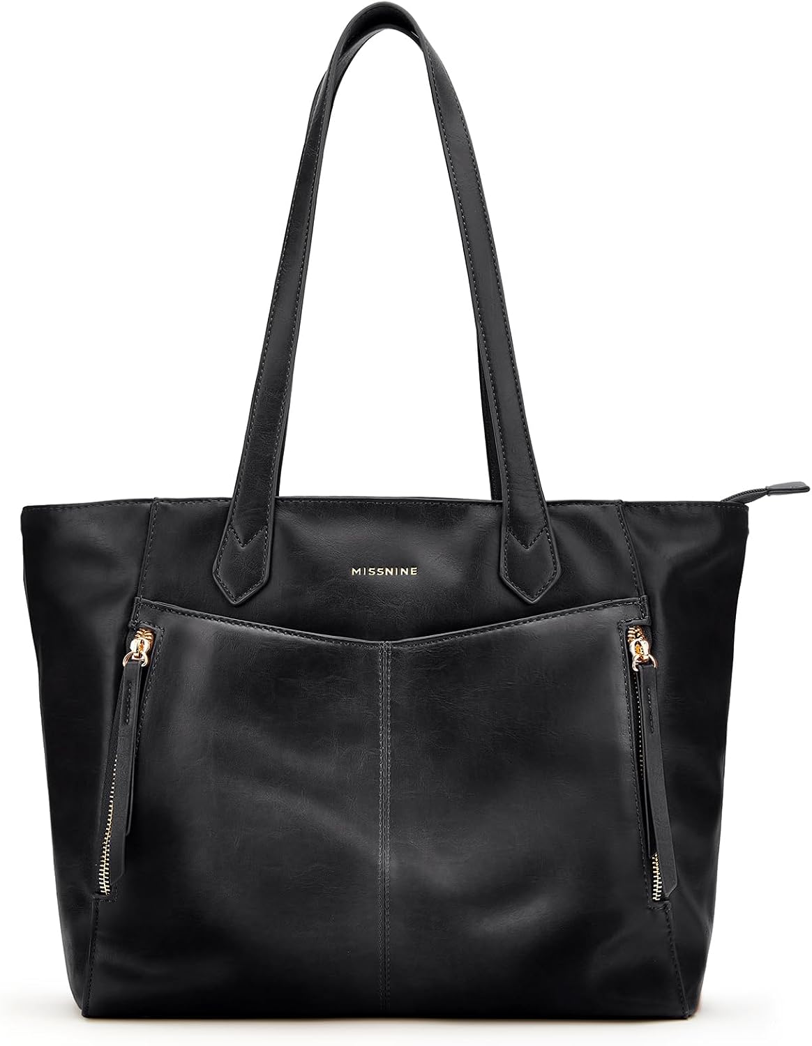 Missnine Tote Bag for Women with Zipper, Leather Purse and Handbags, Ladies Top-handle Shoulder Bags for Work, Casual, Travel