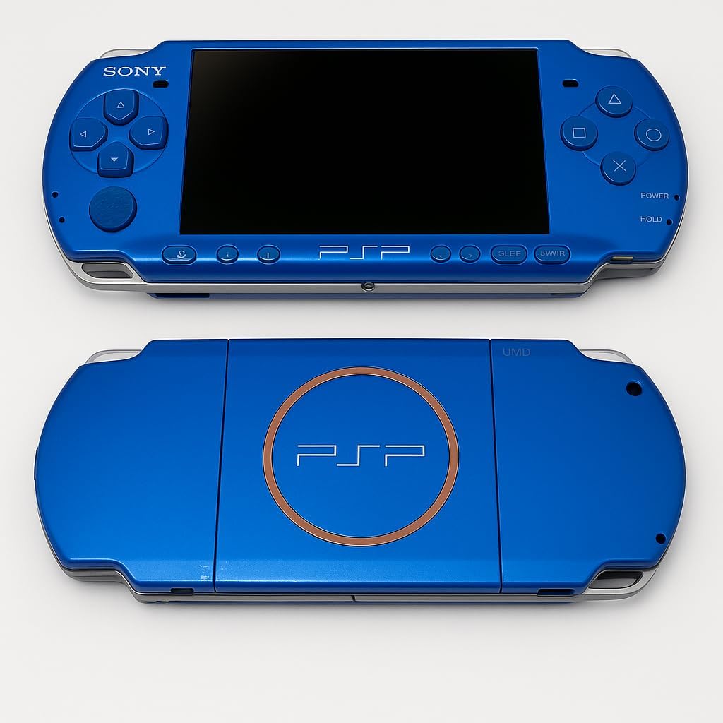 DEJIN Playstation Portable 3000 Series Handheld Gaming Console System, 3000 Core Pack System, Retro Arcade Mini PSP Handheld (Blue, 128GB (PRE-INSTALLED GAMES))