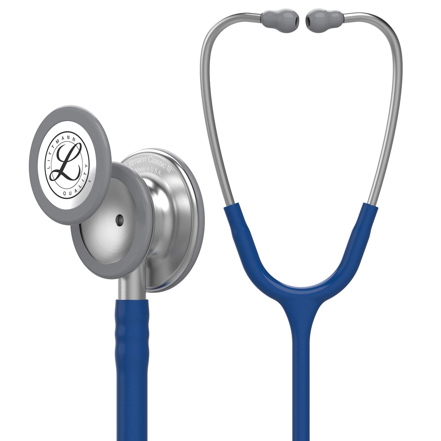 Littmann Classic III Stethoscope, 5622, Navy Tube | Stainless Steel Chestpiece. For Doctors, Nurses and Medical Students