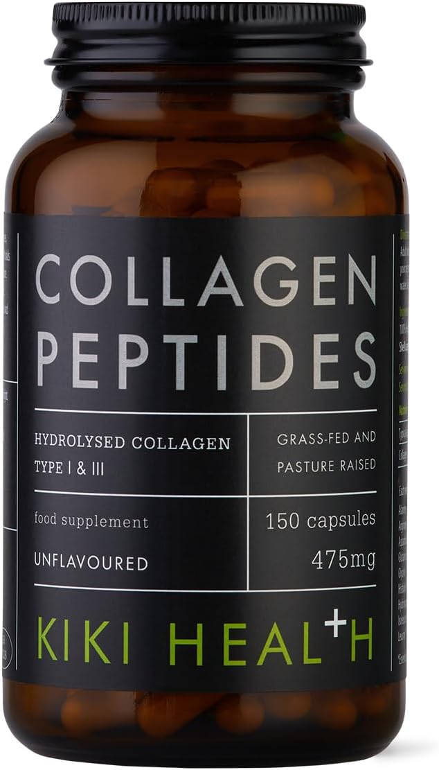 KIKI Health Bovine Collagen Peptides Capsules | 100% Hydrolyzed Supplement for Healthy Skin, Nails, Hair, Bones & Joints | Pure Unflavored Paleo & Keto-Friendly Supplements – 150 Vegicaps
