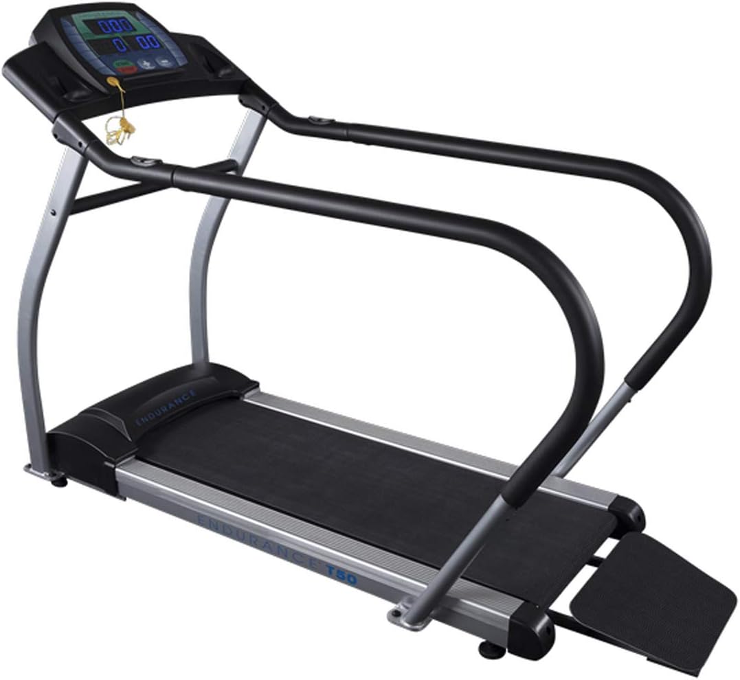 Body-Solid Endurance (T50) Rehab Walking Treadmill 1.5 HP Motor for Home and Commercial Use, Rehabilitation Treadmills 310 lbs. Capacity with LED Display and Wide Walking Pad, Black