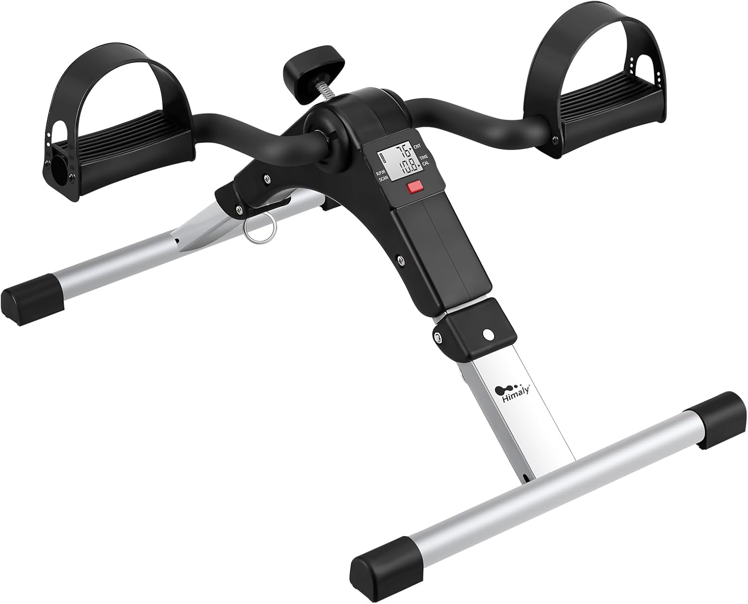 Himaly Mini Exercise Bike Portable Pedal Exerciser Gym Fitness Leg Arm Training Adjustable Resistance with LCD Display for Women and Men