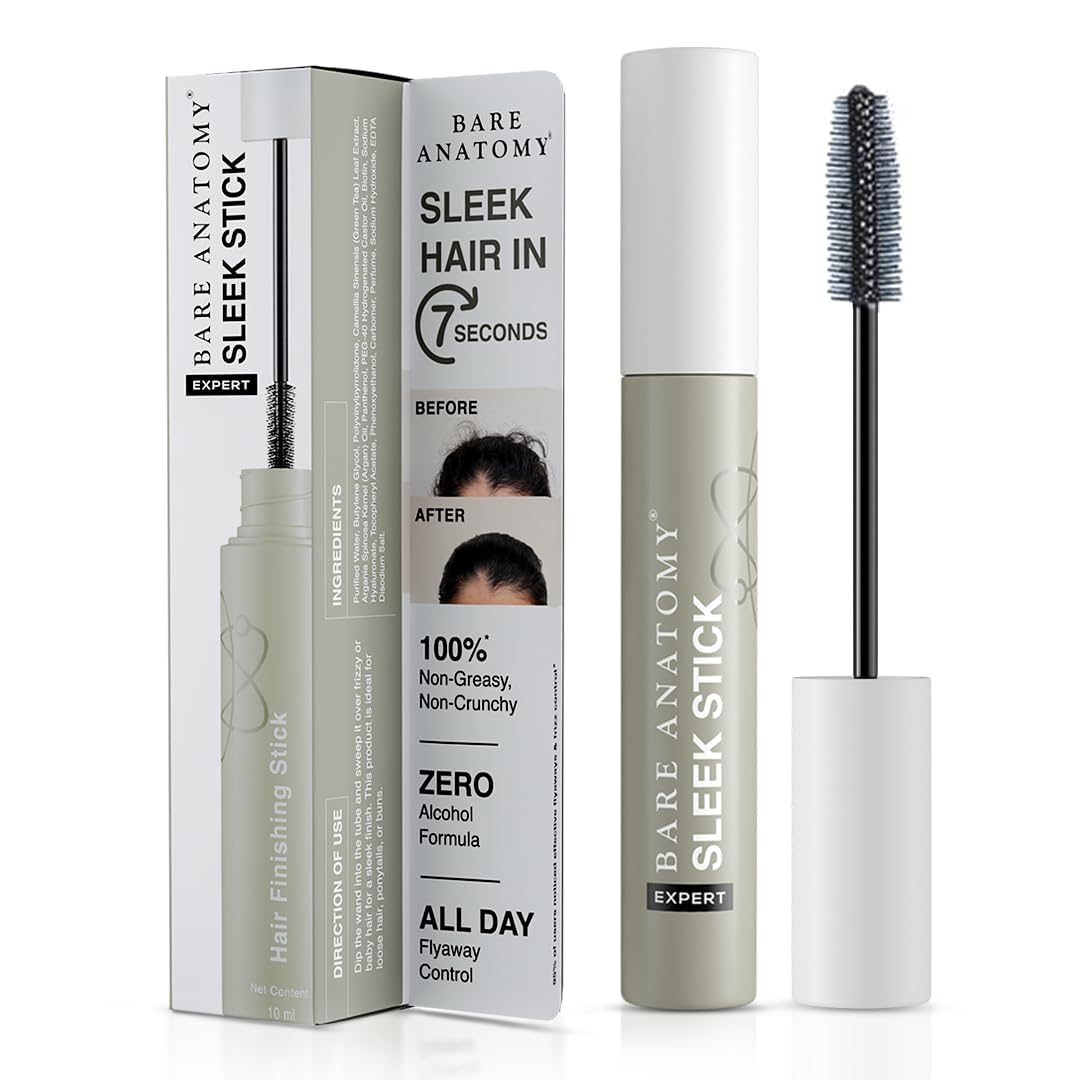 Bare Anatomy Expert Sleek Hair Finishing Stick|100% Alcohol & Silicon Free Formula|Baby Hair,Frizzy Hair & Flyaway Fixer|Non-Sticky & Non-Crunchy|Natural Sleek Finish With No Residue|10Ml,Gel