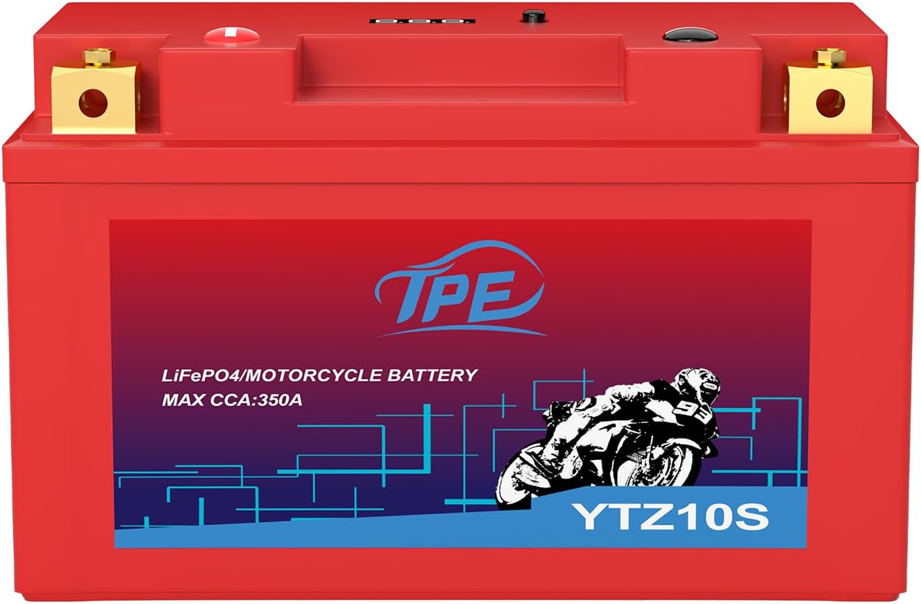 TPE Lithium LiFePO4 Motorcycle Battery YTZ10S-BS 12V 4Ah Deep Cycles Rechargeable LiFePO4 Battery BMS