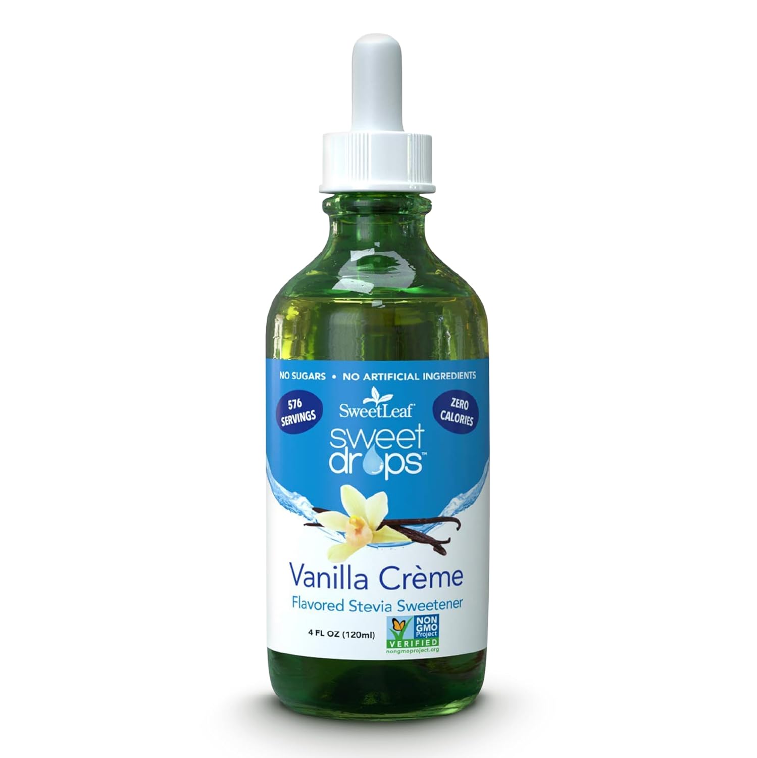 SweetLeaf Drops Liquid Stevia Sweetener, Vanilla Creme, 4 Oz