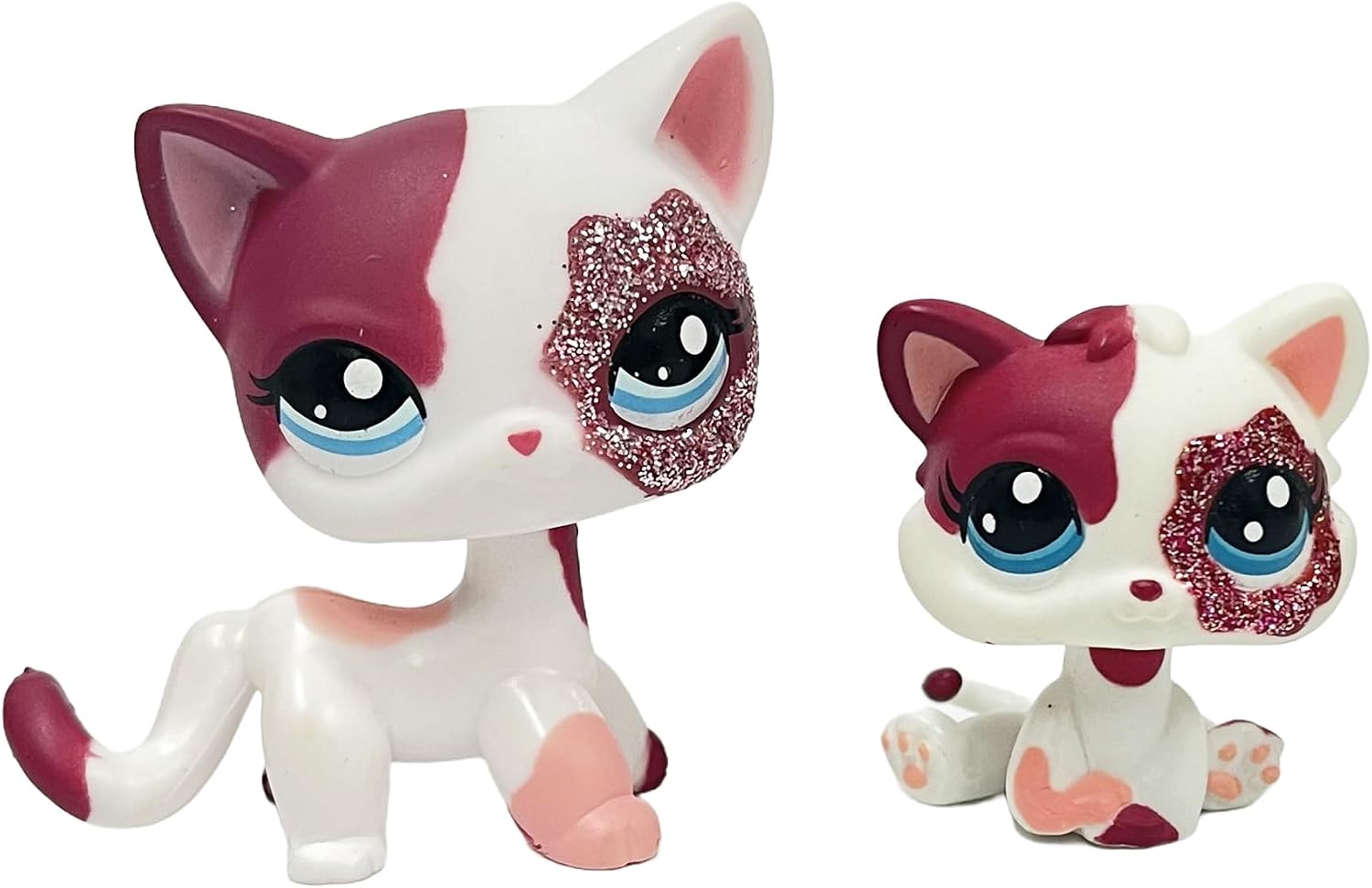2pcs/Set Custom Pet Shop Toy Flocked Cat Collie Great Dane Cocker Spaniel Dachshund Dog with Baby Puppy Kitten OOAK (#2291&2291S)