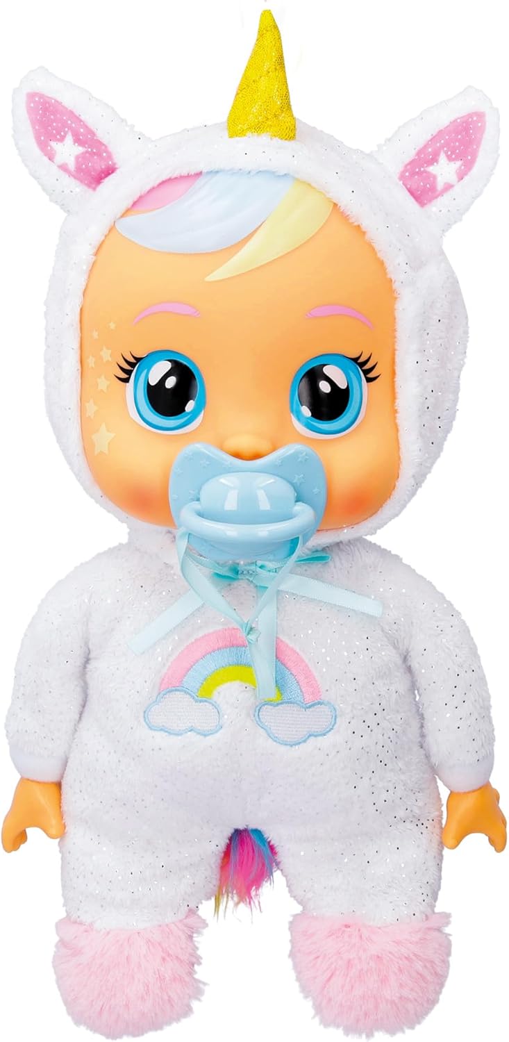Cry Babies Goodnight Dreamy - Interactive Soft Cuddly Doll, Bedtime Doll with Night Light and Lullabys - Gift Toy for Girls and Boys Ages 18 Months and Up