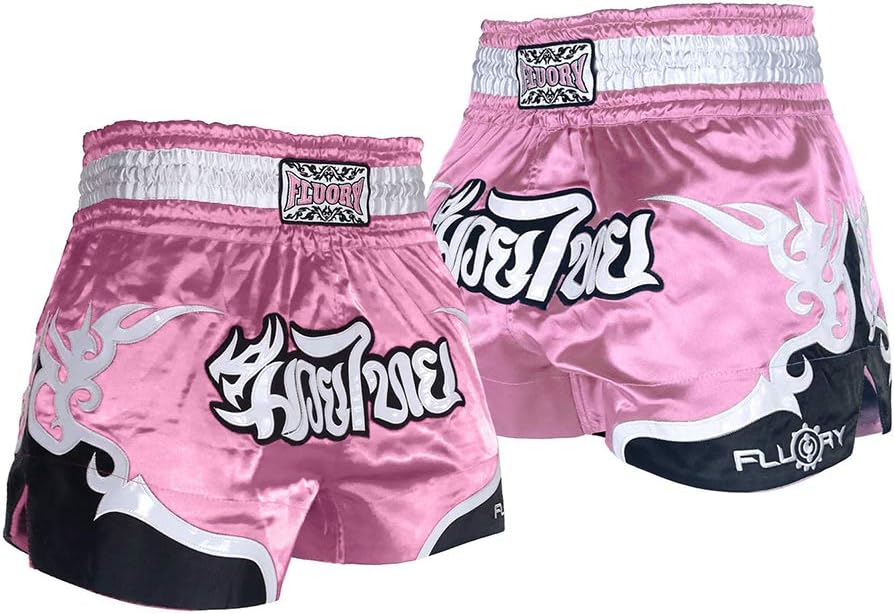 FLUORY Muay Thai Fight Shorts,MMA Shorts Clothing Training Cage Fighting Grappling Martial Arts Kickboxing Shorts Clothing