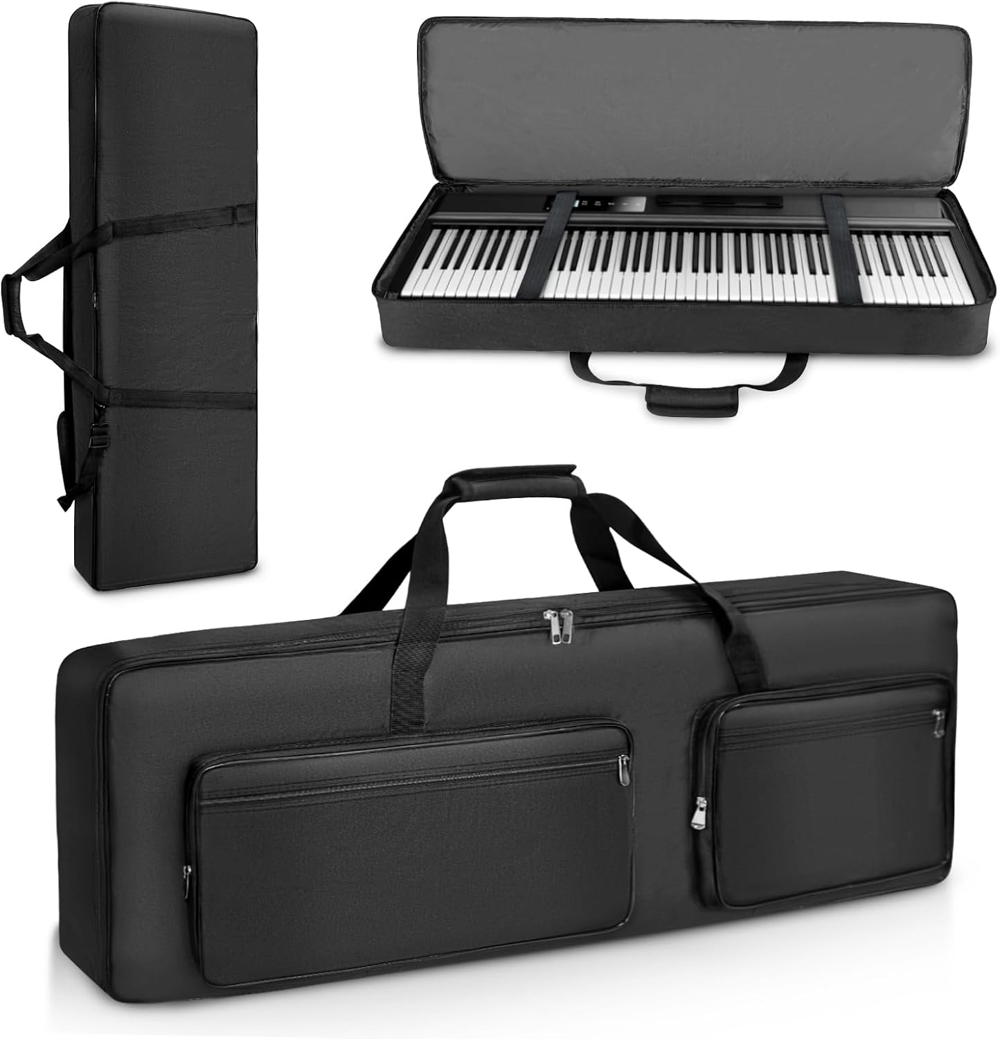 SUNDOY 88 Key Keyboard Gig Bag for Electric Piano, Keyboard Backpack Case Made from 600D Oxford with 10mm Full Cotton Padded, Durable for Use (138x18x38-cm)