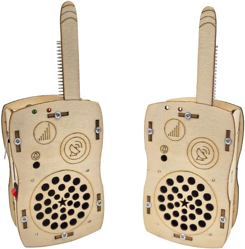 STEM Toys for Boys & Girls Age 5-7 8-12 12-14 DIY Walkie Talkie Science Kit Build Your Own Electronic Toy Educational STEM Kit Birthday Gifts for Kids 6-14 Year Old & Teens