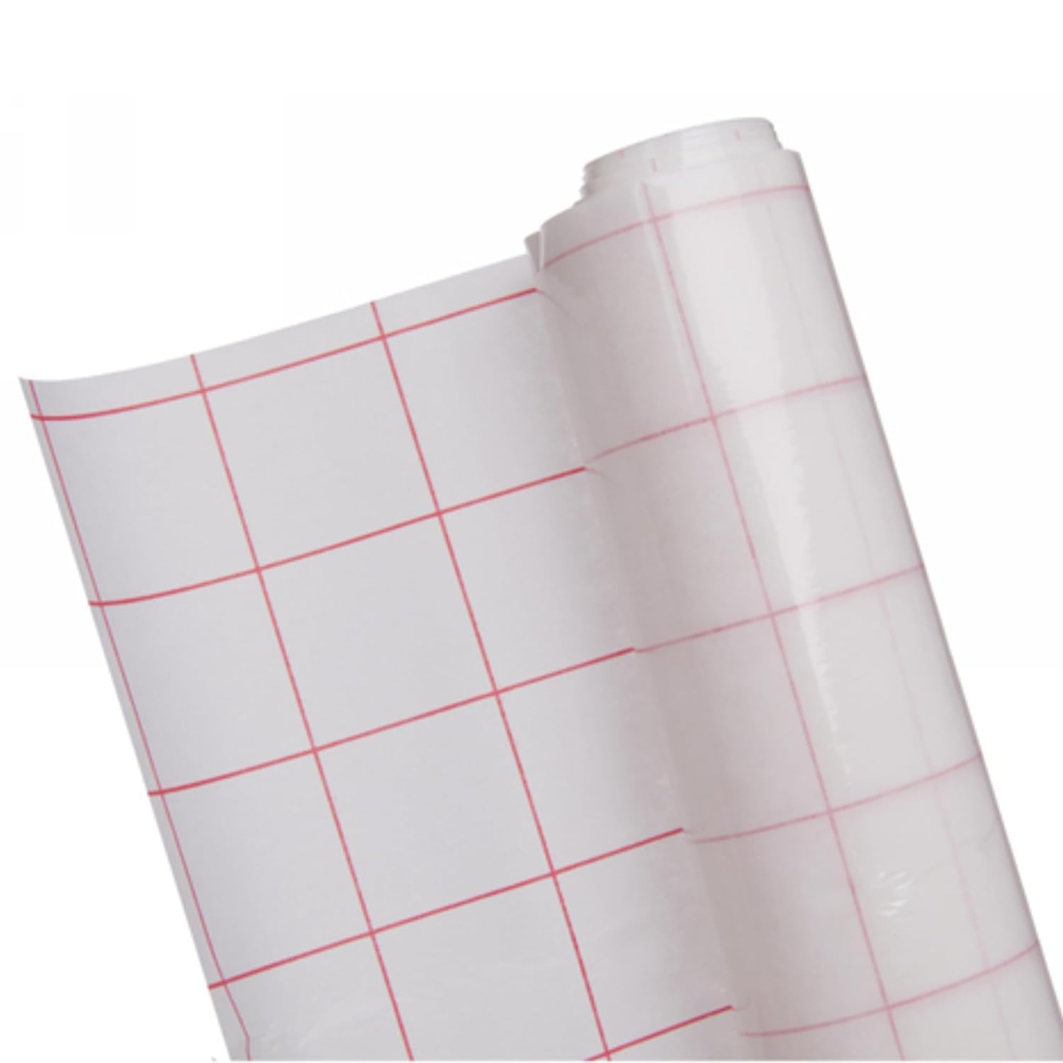 G4GADGET Clear Sticky Back Plastic Book Cover Film – Self Adhesive Contact Paper 33cm x 1 Meter – Transparent Grid-Lined Vinyl for School Book Protection