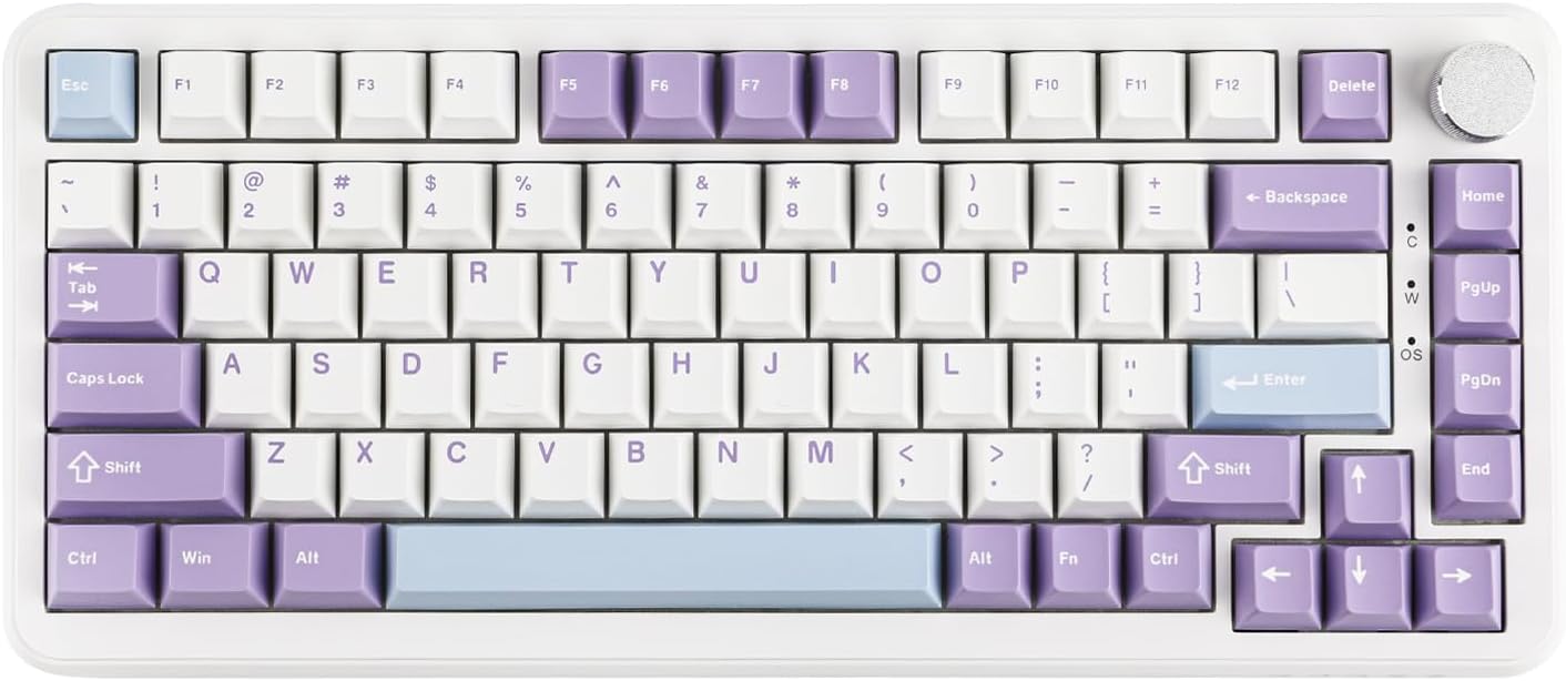 AJAZZ AK820 MAX HE Hall Effect Magnetic Gaming Keyboard, Adjustable Actuation, 8KHz Polling Rate, Wired Rapid Fast Keyboard, Creamy Gasket, RGB Backlight, NKRO for Win/Mac (White)