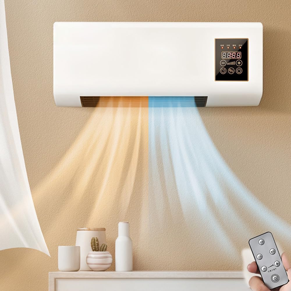 Generic Wall-Mounted Mini Portable Air Conditioner with Remote for Bedroom Living Room Office - L55*W24*H12cm
