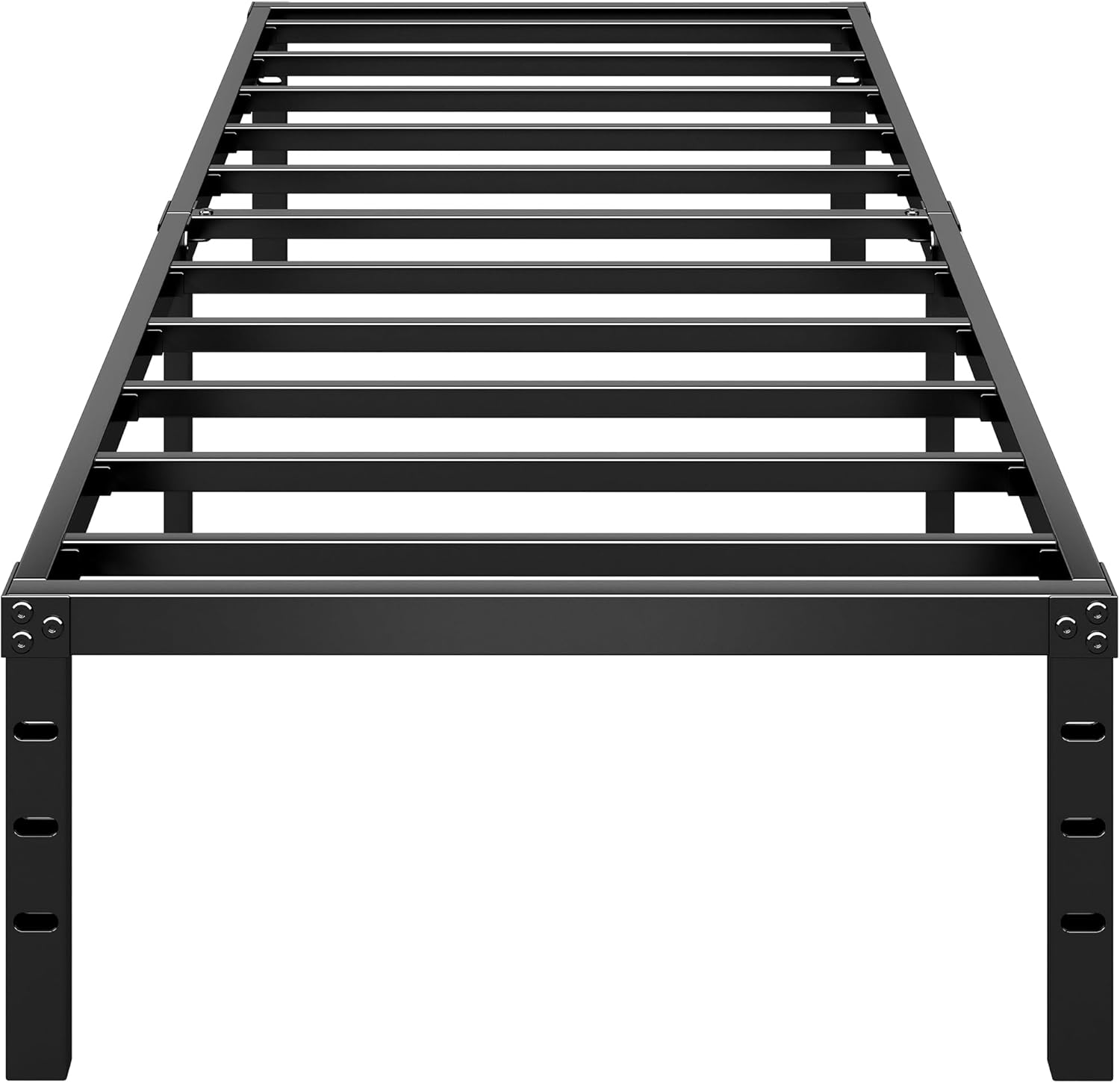 Metal Platform Bed Frame 14 Inch Tall,No Box Spring Needed,Twin Size Bed with Heavy Duty Strong Support Slats,Easy to Assemble,Black