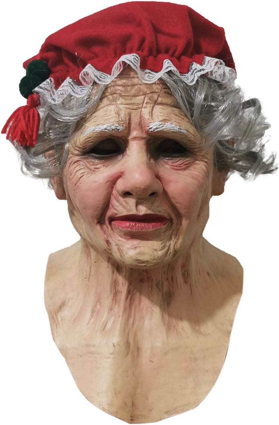 Mask Headwear Grandma Christmas Latex Full Face Granny Mask Role Games Mask for Elderly Headwear Costume Christmas Prop