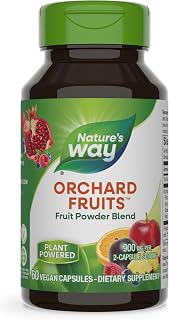 Nature's Way Orchard Fruits, Fruit Powder Blend, Contains 12 Different Fruits, 900mg Per 2-Capsule Serving, 60 Capsules (Packaging May Vary)
