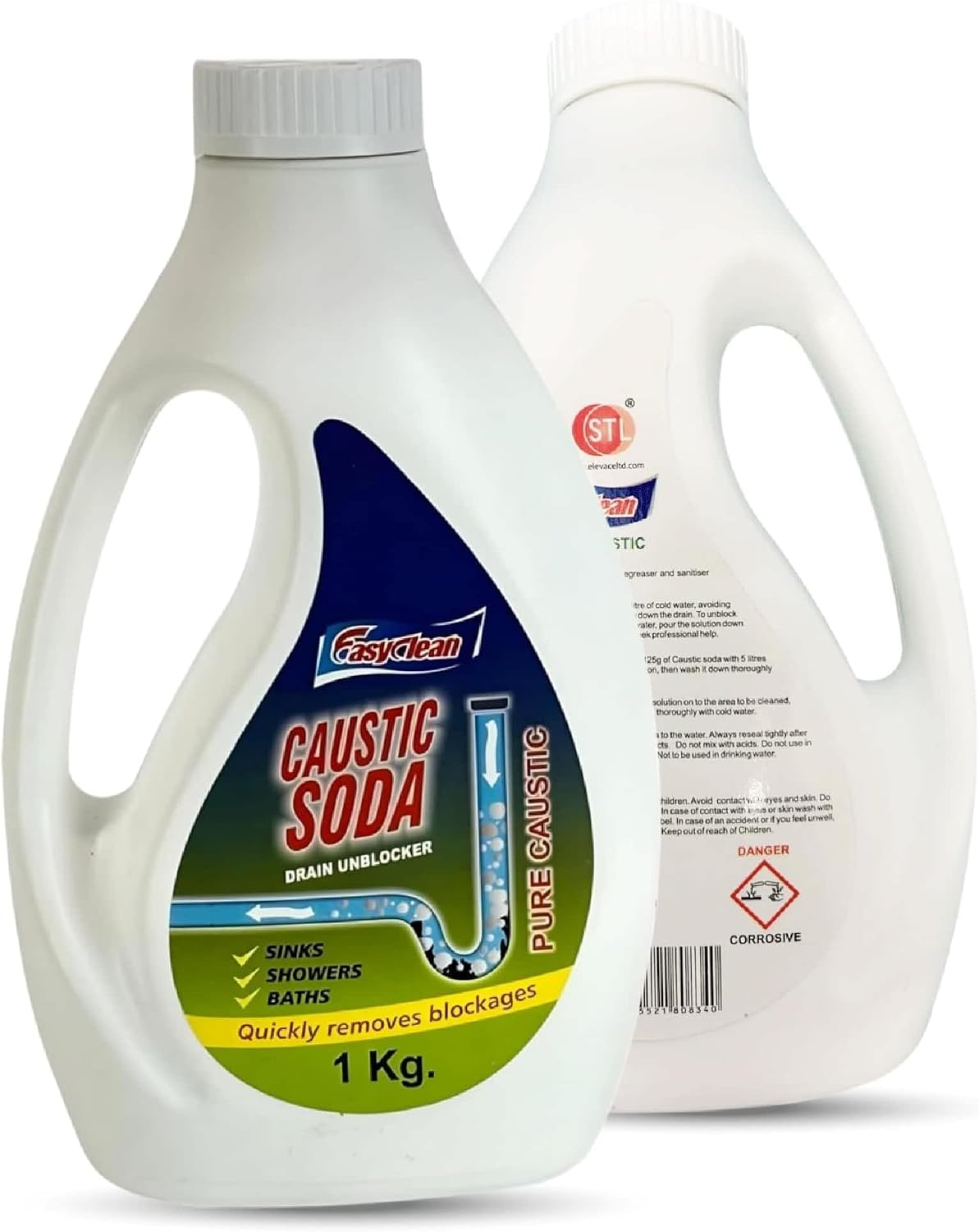Powerful Caustic Soda Drain Cleaner(1kg) | Effective Clog Remover, Industrial Strength Formula, Fast Action