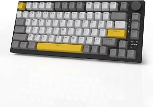 AK820PRO 75% Hot Swap Gasket Mount Mechanical Keyboard with TFT Display Screen, 4000mAh BT/2.4G/Wired RGB South Facing LED, Knob Control for E-Sport/Windows/Mac, Gift Switch