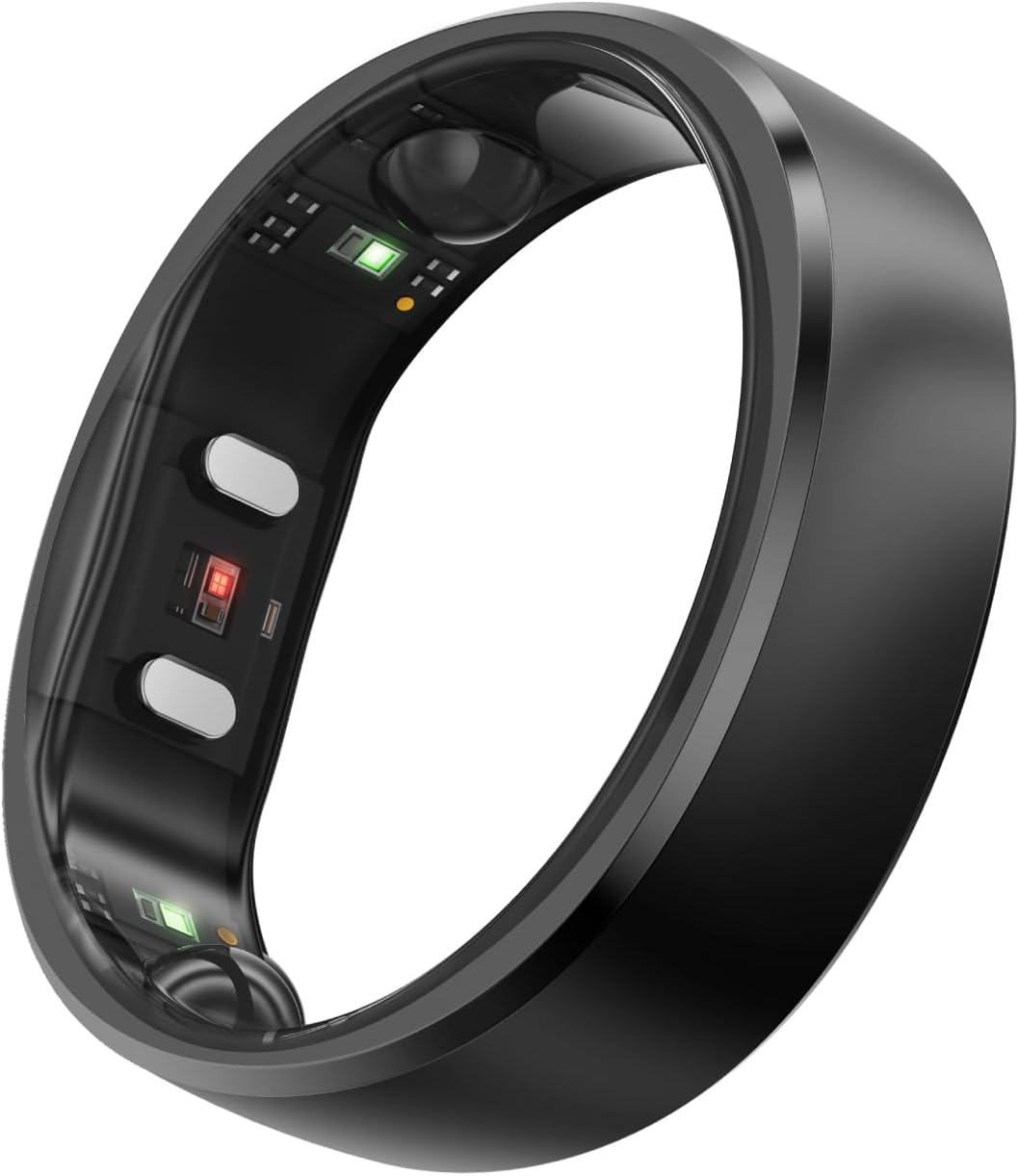 RingConn Gen 2, World’s First Smart Ring with Sleep Apnea Monitoring, No APP Subscription, 12-Day Battery Life, Stress/Heart Rate/Women's Health Tracker, Android & iOS Compatible (Black, Size 11)
