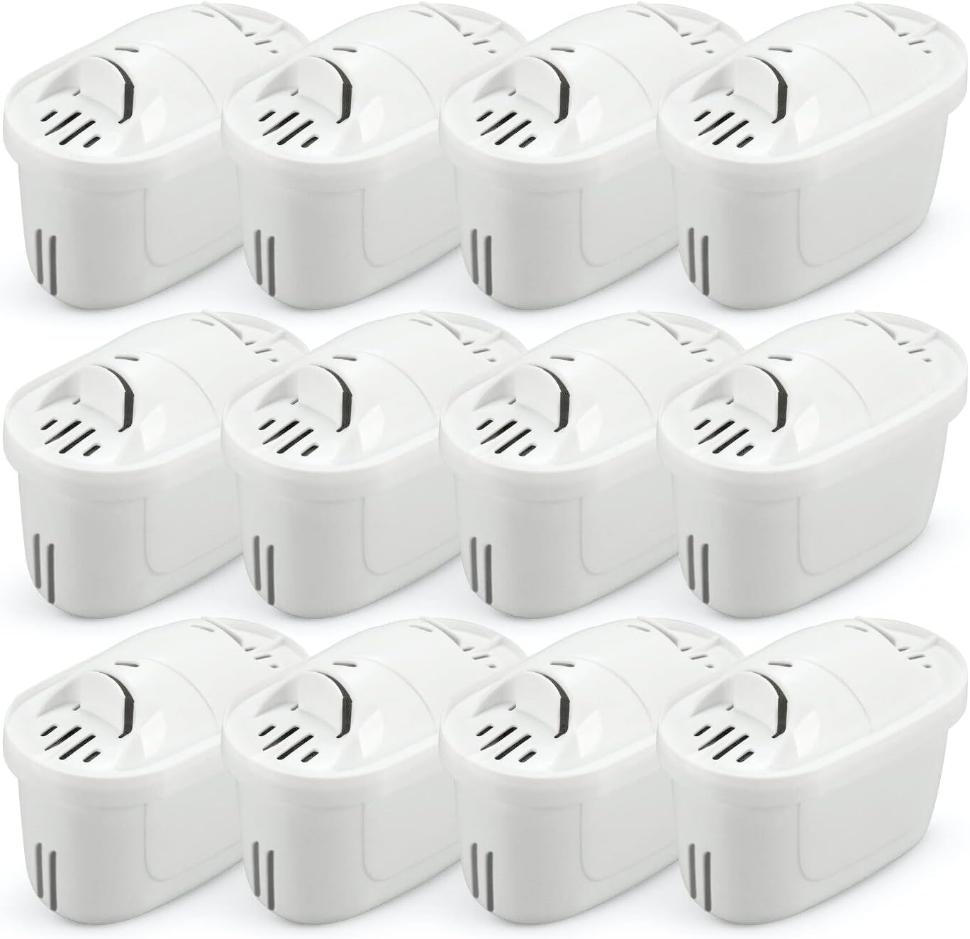 Finest-Filters Compatible with Maxtra+ Replacement Water Filter Cartridges for Brita Maxtra+ Plus Water Jug and Brita Kettle Universal Filter Cartridge - Pack of 12 Cartridges