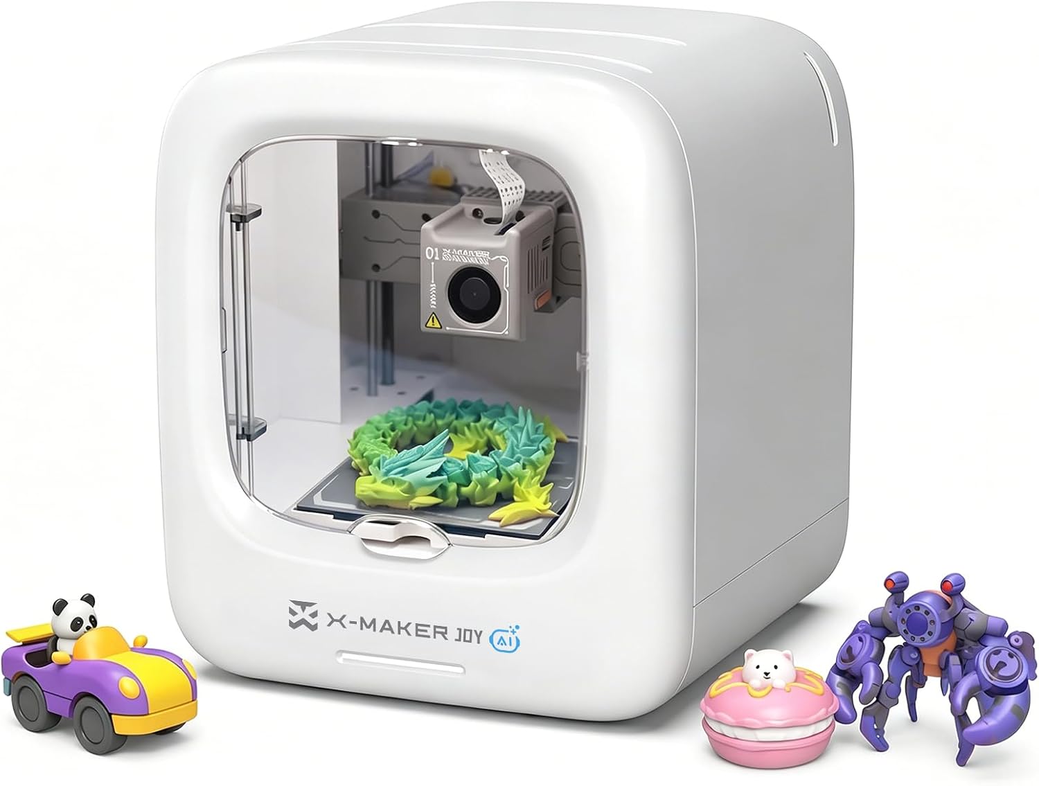 AOSEED AI 3D Printer for Kids, Fast 400mm/s, 12,000+ Models, Enclosed Safe