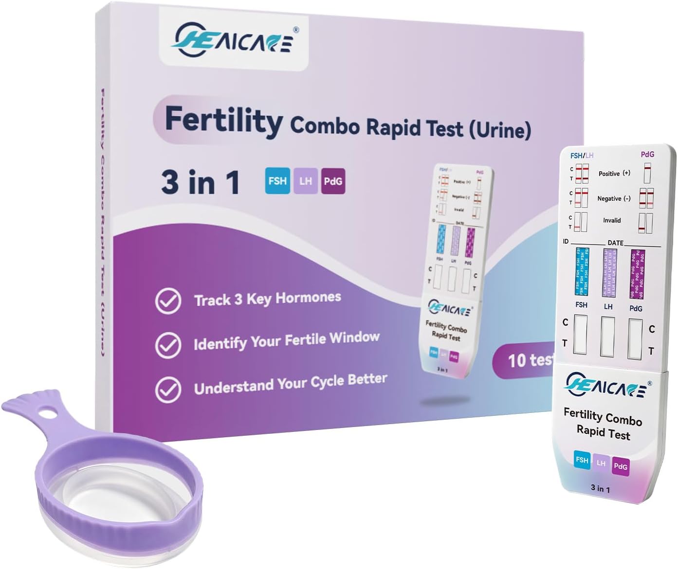 3-in-1 Ovulation Test kit Fertility Test Strips, FSH, LH, PdG