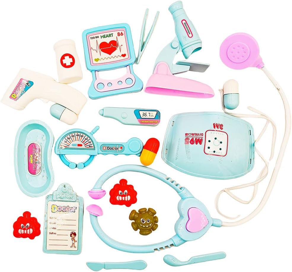 Kids Doctor Kits for Role Play Toys Pretend Medical Play Set for Boys and Girls Gifts 3+ Years Old (Blue)
