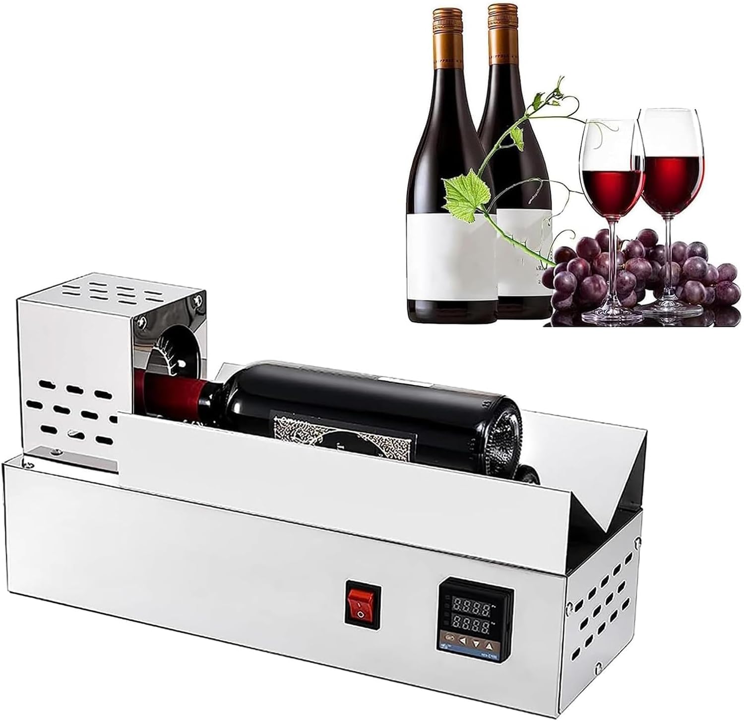 Electric Heat Shrink Machine 600w, Adjustable Temperature Ceramic Heating Bottle Cap Sealer Shrink Wrapping for Pvc 150-170°c
