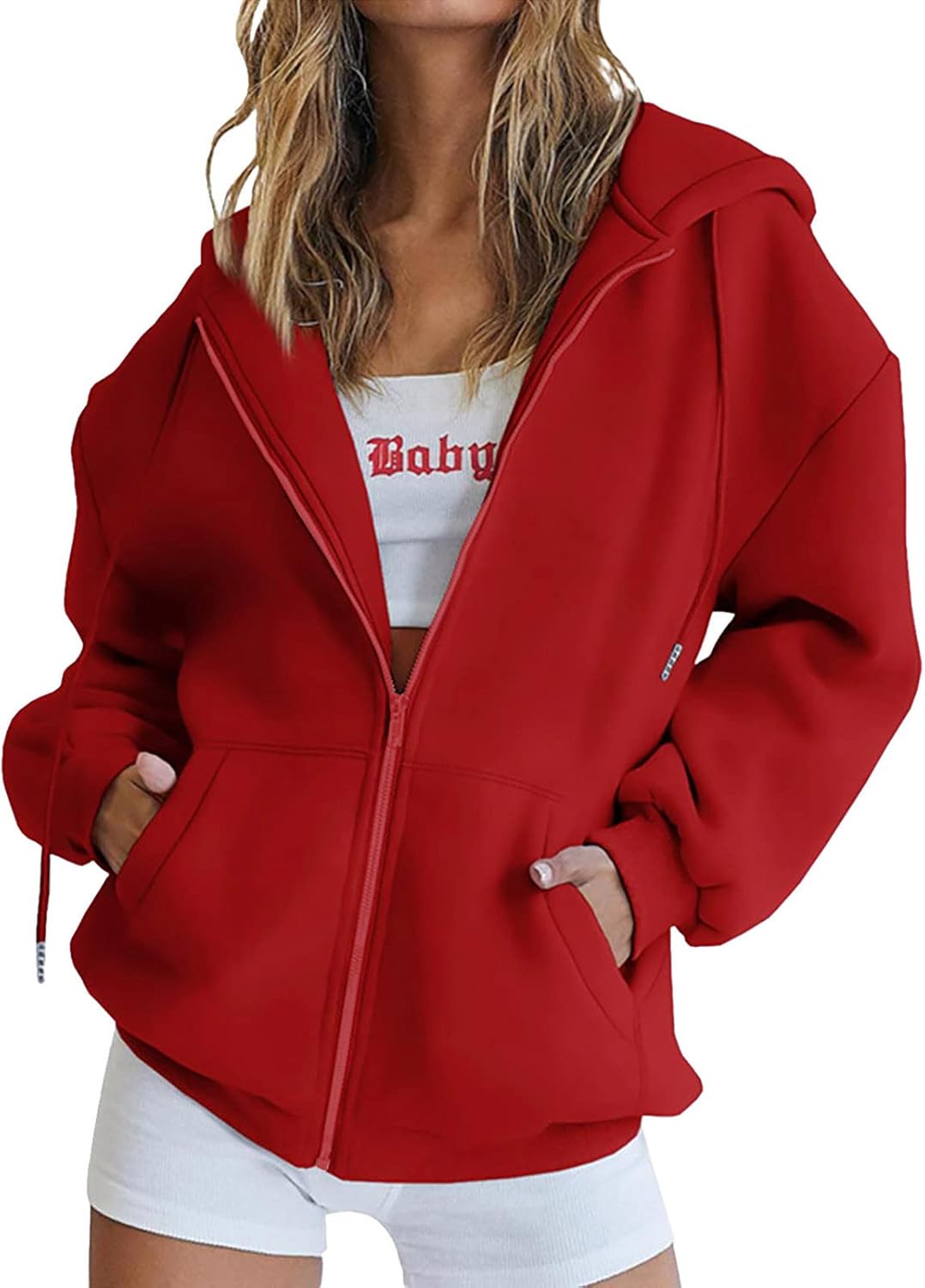 LRMQS Womens Fall Fashion 2026 Hoodies Zip up Long Sleeve Sweatshirt Jackets with Pocket Loose Casual Trendy Clothes Outfits