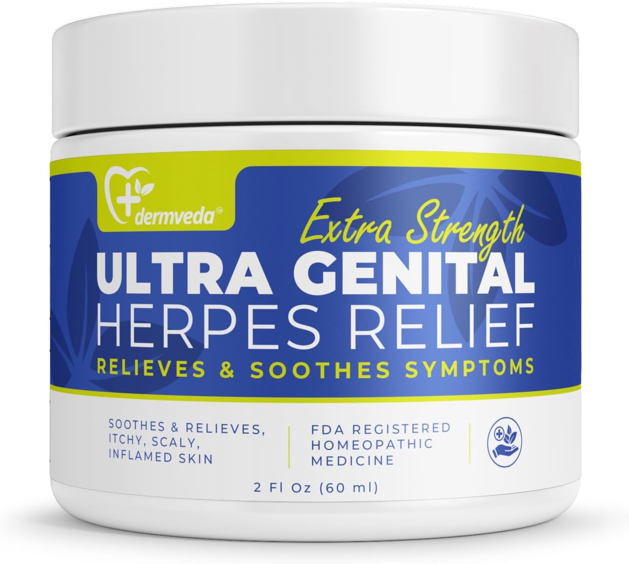 Ultra Genital Herpes Relief Cream, Soothing Symptom Relief, Itchy and Inflamed Skin, Fast-Acting Genital Herpes Outbreak Relief