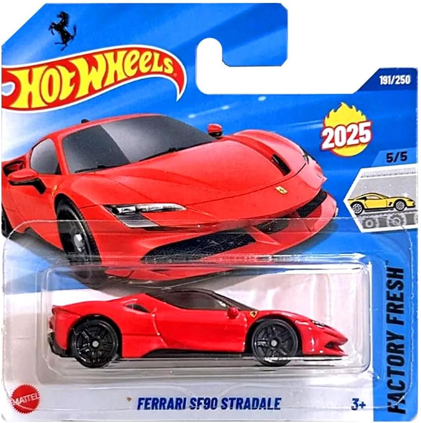 Hot Wheels Ferrari SF90 Stradale - Factory Fresh 5/5 - Short Card - HYW34 - Red - 2025