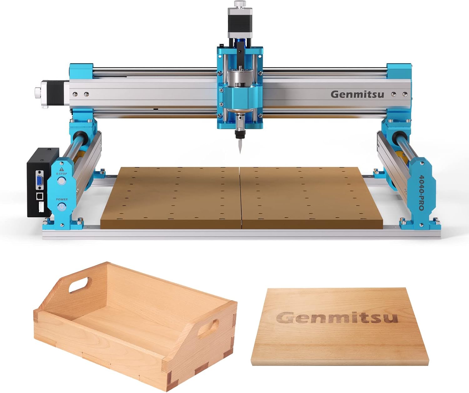 SainSmart Genmitsu 4040 PRO CNC Milling Machine, Support 4-Axis and WiFi Module, Upgraded Lead Screw Drive for Woodworking, Metal and Acrylic Cutting, Milling, GRBL Control