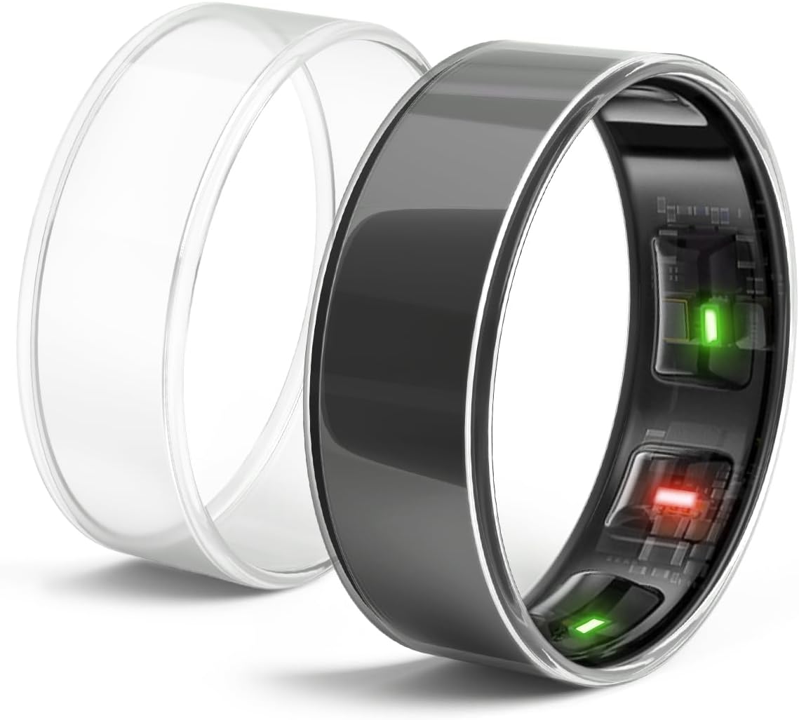 Transparent Ring Protector Compatible with Oura Ring Gen 4/3 – Clear TPU Cover, Ultra-Thin, Anti-Scratch Guard (2P-Clear, 8)