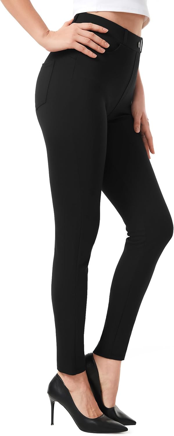 AFITNE Women's Yoga Dress Pants 2025 Spring Skinny Pull On Work Pants Stretchy Slim Fit Leg Office Casual Slacks