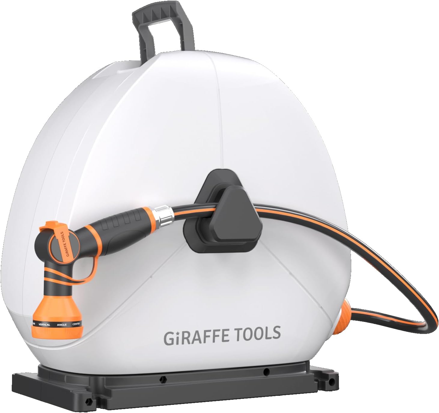 Giraffe Tools Ground-Mounted Retractable Garden Hose Reel, 5/8" x 92FT