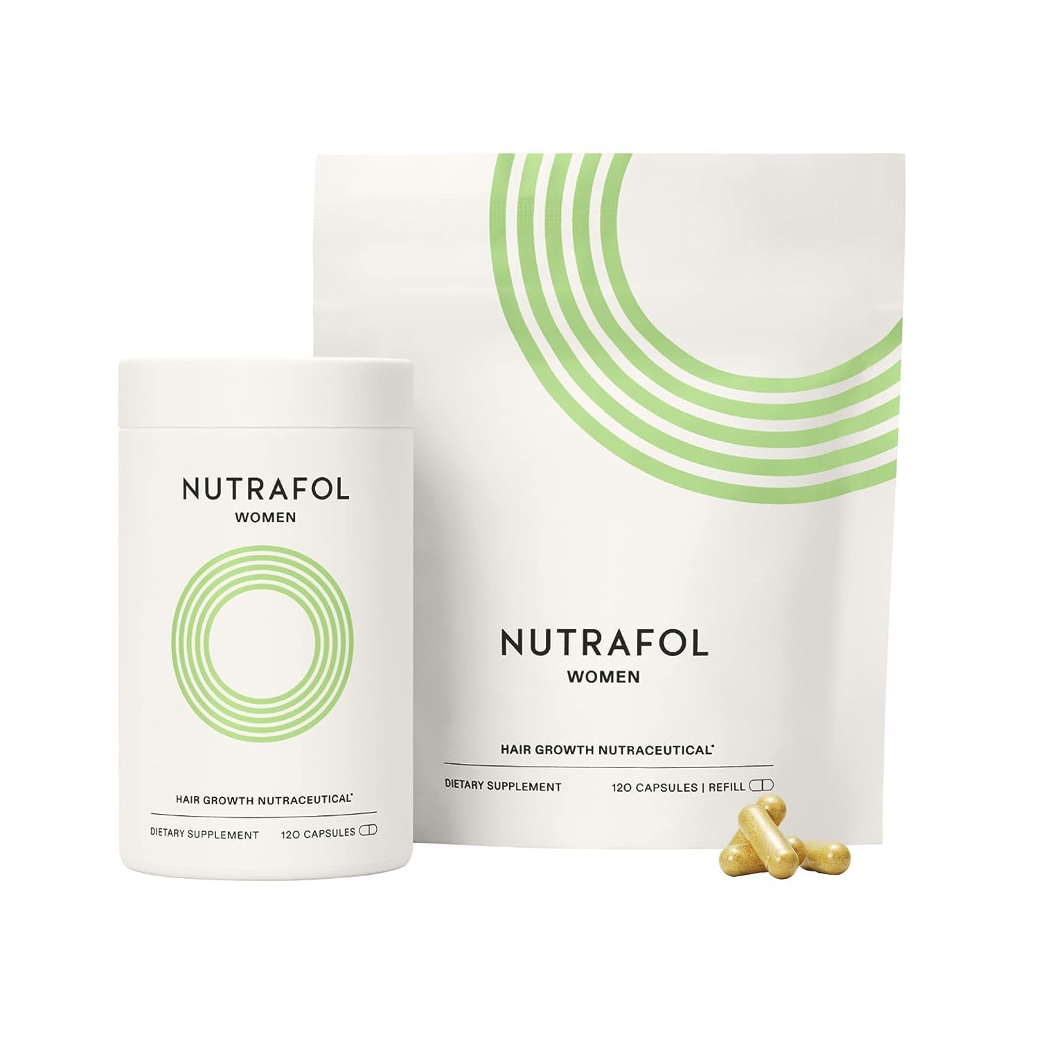 Nutrafol Women's Hair Growth Supplements, Dermatologist Recommended, Ages 18-44, Clinically Proven for Visibly Thicker and Stronger Hair - 2 Month Supply, Pack of 2
