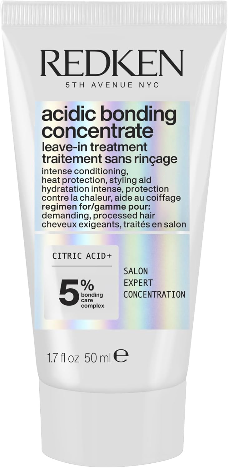 REDKEN Acidic Bonding Concentrate Leave-In Treatment, Bond Repair for Damaged Hair with Heat Protection, 50ml