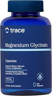 Trace Minerals Magnesium Glycinate Capsules | 120 mg Magnesium Supplement | 180 Count