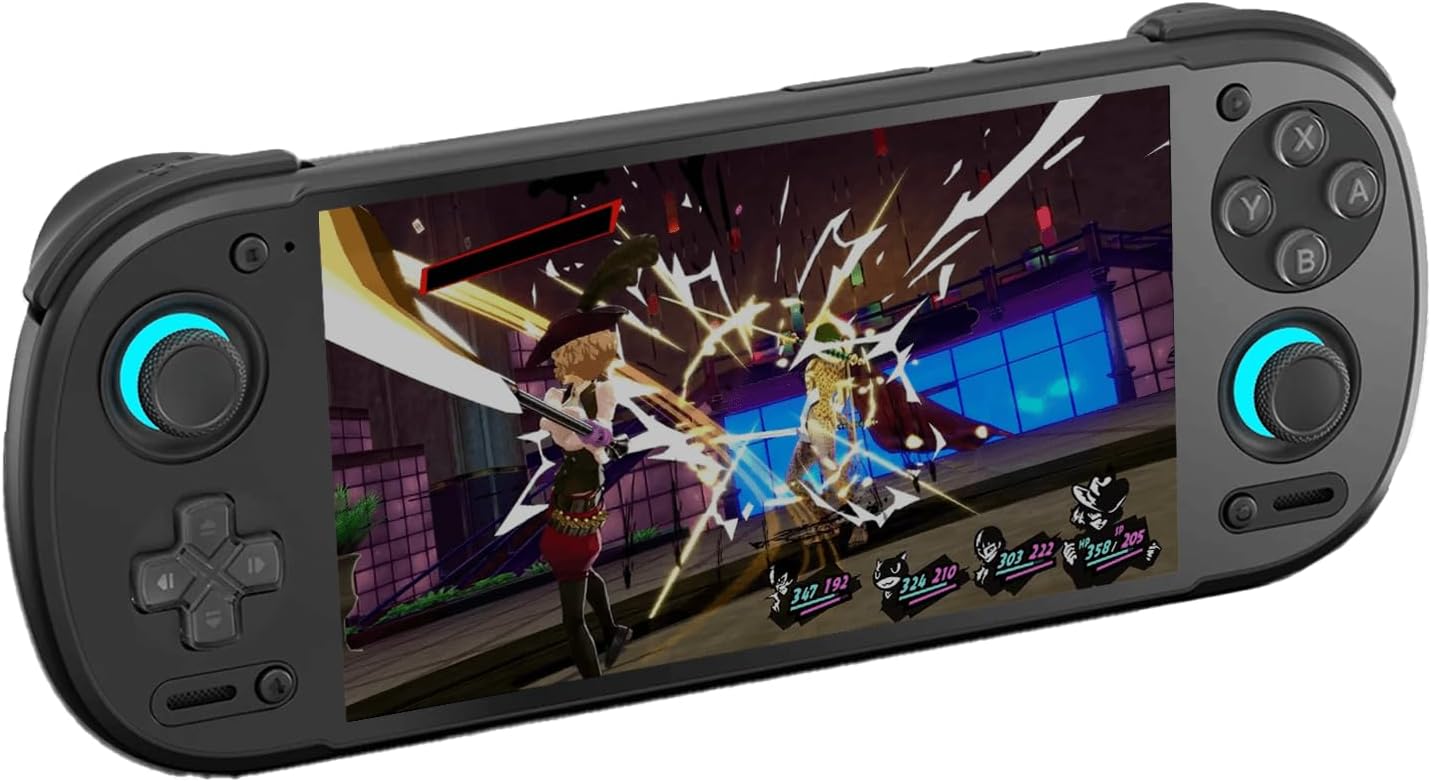 Retroid Pocket 6 Handheld Games Console - 5.5 Inch 120Hz 1080p AMOLED Screen, Snapdragon 8 Gen 2 Processor, 8GB RAM, 128GB Storage, Wi-Fi 7, 3D Hall Effect Joysticks Portable Android Gaming Player