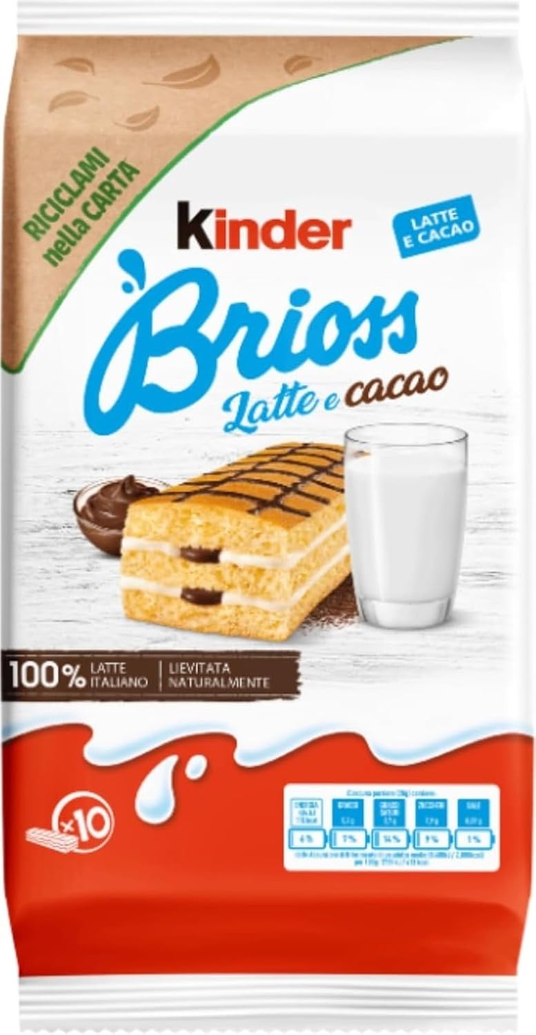 KINDER BRIOSS LATTE E CACAO From Italy 10 Pieces