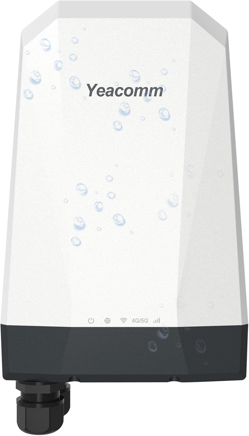 Outdoor 5G Router with Dual SIM Card Slot, 5G Modem NR SA/NSA CPE Cellular Routers Gateway/Bridge/Wireless, IP67 Waterproof, T-Mobile & AT&T, 4X4 MIMO,802.3af POE,Band Lock,VPN, for House/Barn/RV