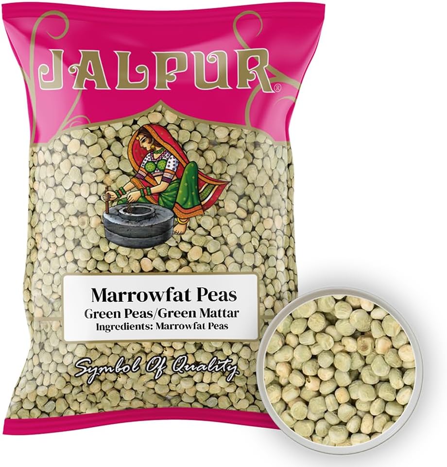 JALPUR MILLERS Marrowfat Peas/Green Peas (Green Mattar) 1.5kg - Dried Whole Green Peas for Cooking, Curries, Soups, Stews and Snacks - High Protein, Fibre Rich, Vegan, Non-GMO - Ideal for Meal Prep